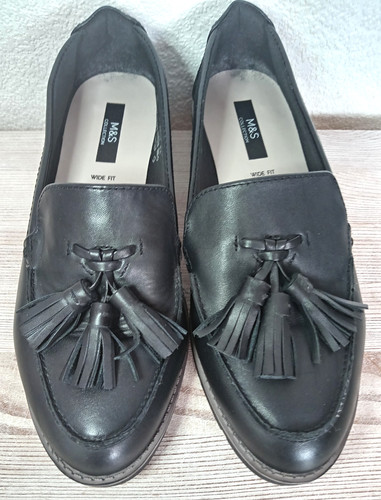 Ladies black wide fit - black,
