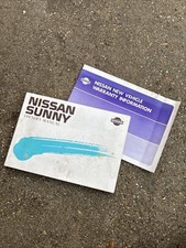 Nissan Sunny N13 Owners Manual Handbook Service Book