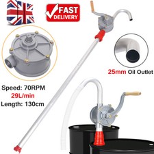 51" Rotary Hand Drum Oil Barrel Syphon Self Priming Pump Diesel Fuel Transfer