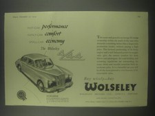1954 Wolseley 4/44 Car Ad -