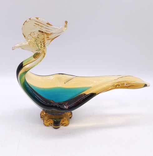 Vintage murano glass bird bowl - glass,
