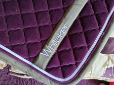 WHITAKER VELVET FULL SIZE SADDLE PAD. GORGEOUS PURPLE AND GREY. GP/JUMP