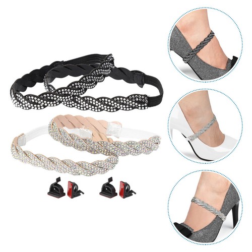 4pcs elastic high heel - elastic, strap