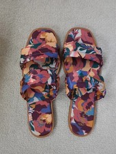 Boden Flowery Burgundy Sandals