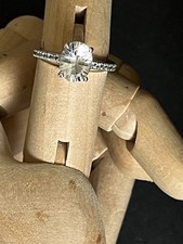 Gemporia 925 Ring With Petalite Stone And White Topaz & Certificate Size P/O