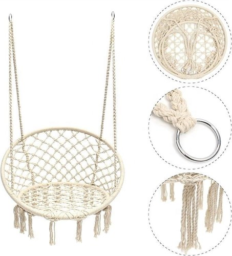 Hanging macrame hammock chair - macrame,