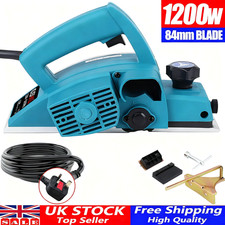 1200W Electric Wood Planer Corded Wood Plane Handheld Woodworking Tool 3-1/4''
