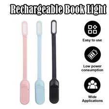 Usb Rechargeable Mini Led Book Light 360 Degree Free Bend Adjustable Brightness