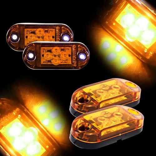 12v led amber - 2x, orange