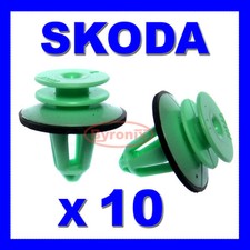 SKODA FABIA OCTAVIA ROOMSTER DOOR PANEL CARD TRIM CLIPS INTERIOR RETAINER X 10
