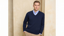Mens Jumper V Neck Long Sleeve