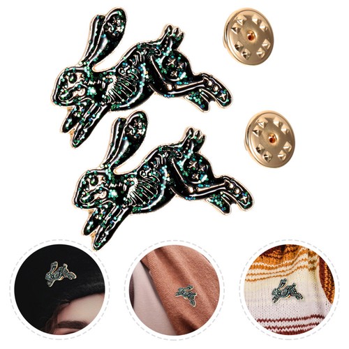 2pcs lifelike enamel rabbit - lifelike,