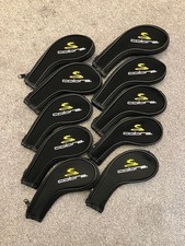 COBRA ZIPPED IRON HEAD COVERS Set of 10 Colour BLACK New