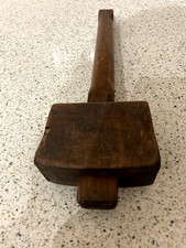 Old wooden carpenters mallet