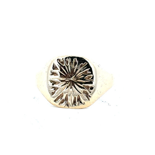 9ct yellow gold - signet, ring