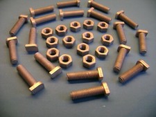 10 TO 100 ALUMINIUM GREENHOUSE CROPPED  HEAD 22MM BOLTS+ NUTS(see also clips 