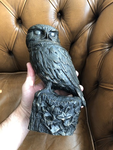Owl cast bronze - bronze, resin