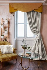 1 Pair Chateau NATURAL BAMBOO Lined Tape Top Curtains CLEARANCE