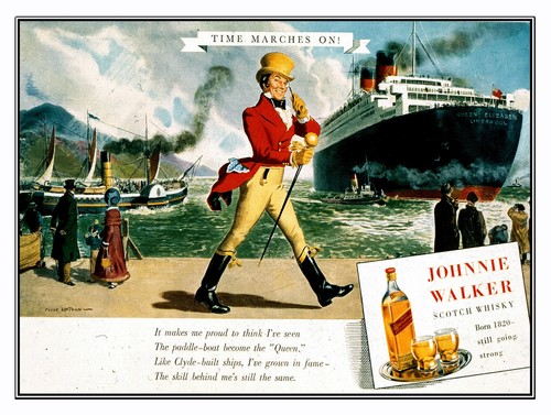Johnnie walker whiskey retro - johnnie,