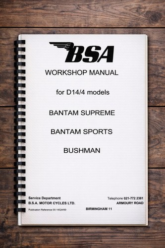 Bsa d14 bantam supreme - bsa,