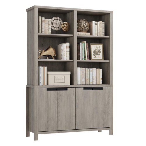 Farmhouse bookshelf cabinet - farmhouse,