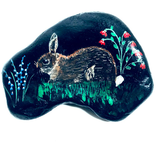 Vintage hand painted black - painted,