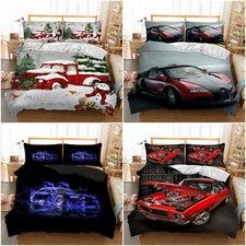 Racing Car Duvet Quilt Cover Set Bedding Set Single Double King Size Pillowcases