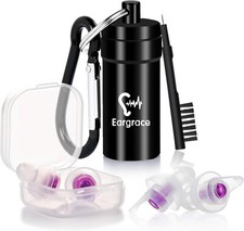 6 Pairs x Eargrace Silicone Reusable Noise Canceling Earplugs for Sleeping