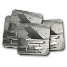 4 Set - Abstract White Grand