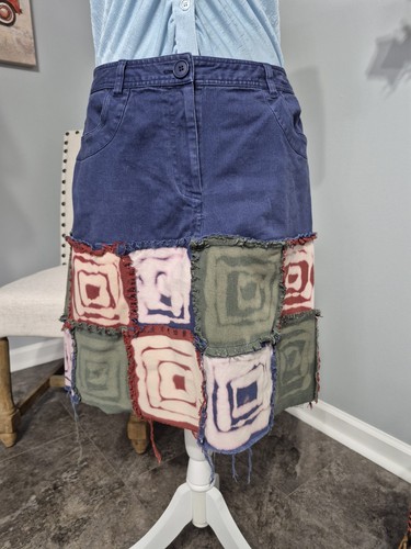 Upcycle denim skirt with - denim,