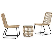 Bistro Set Oak, Black