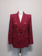 Zara New Pink Boucle Textured