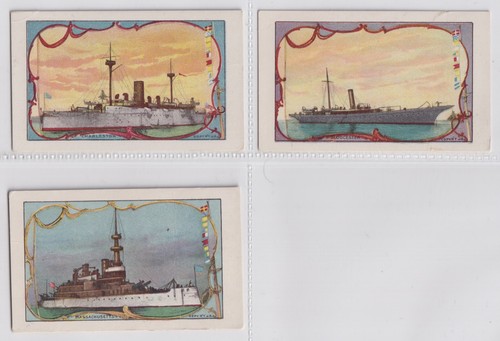 Cigarette cards battleships - cards,