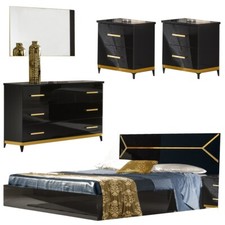 Elegance Modern Style Italian High Gloss Double/KingSize Bedroom Set Ben Company