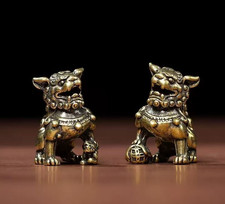 1.3" Pair Chinese Bronze
