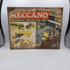 Vintage Wooden Meccano Highway Vehicles Storage Box – Original Label Vintage