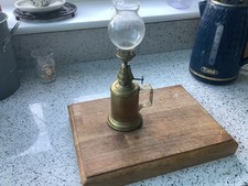 Antique French metal  LAMPE OLYMPE Oil Lamp Complete Pigeon Type