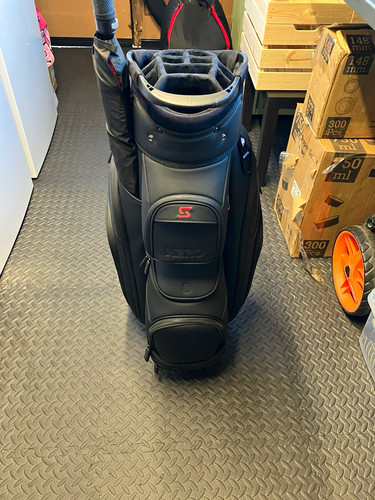 Stewart nero leather golf cart - leather,