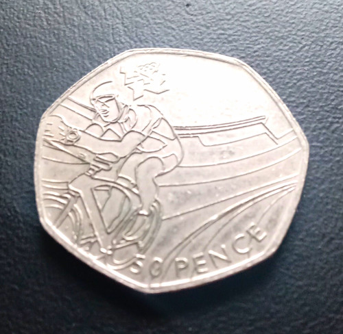 50p coin olympic cycling - coin,