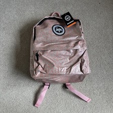 Hype Leopard Backpack Silver Pink BNWT School College Rucksack Bag