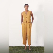 Zara Mustard Ochre Waistcoat