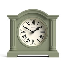 Jones® Kensington mantel clock green decorative roman dial quartz shelf desk