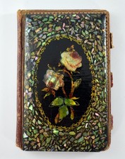 ANTIQUE VICTORIAN LEATHER TOOLED NEEDLE CASE c1880