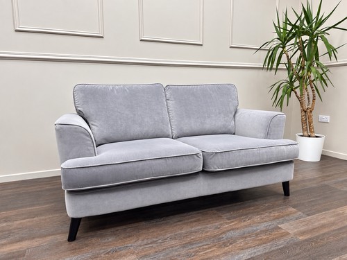 Grey velvet sofa - sofa,