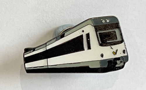 Enamel modern tram pin badge - enamel,