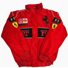 NEW HOT 2025 Adult F1 Racing Jacket FERRARI RED Embroidered Cotton Padded