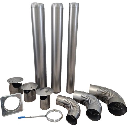 Steel flue pipe elbow - flue,