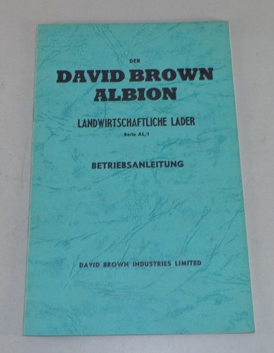 User manual david brown - david, albion