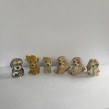 6 x Vintage Puppy in My Pocket Figures – Mixed Breeds – 1990s Collectible Toys