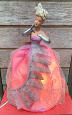 Vintage boudoir doll table lamp 50s 60s Marlow Aked Leeds Northlight camp kitsch